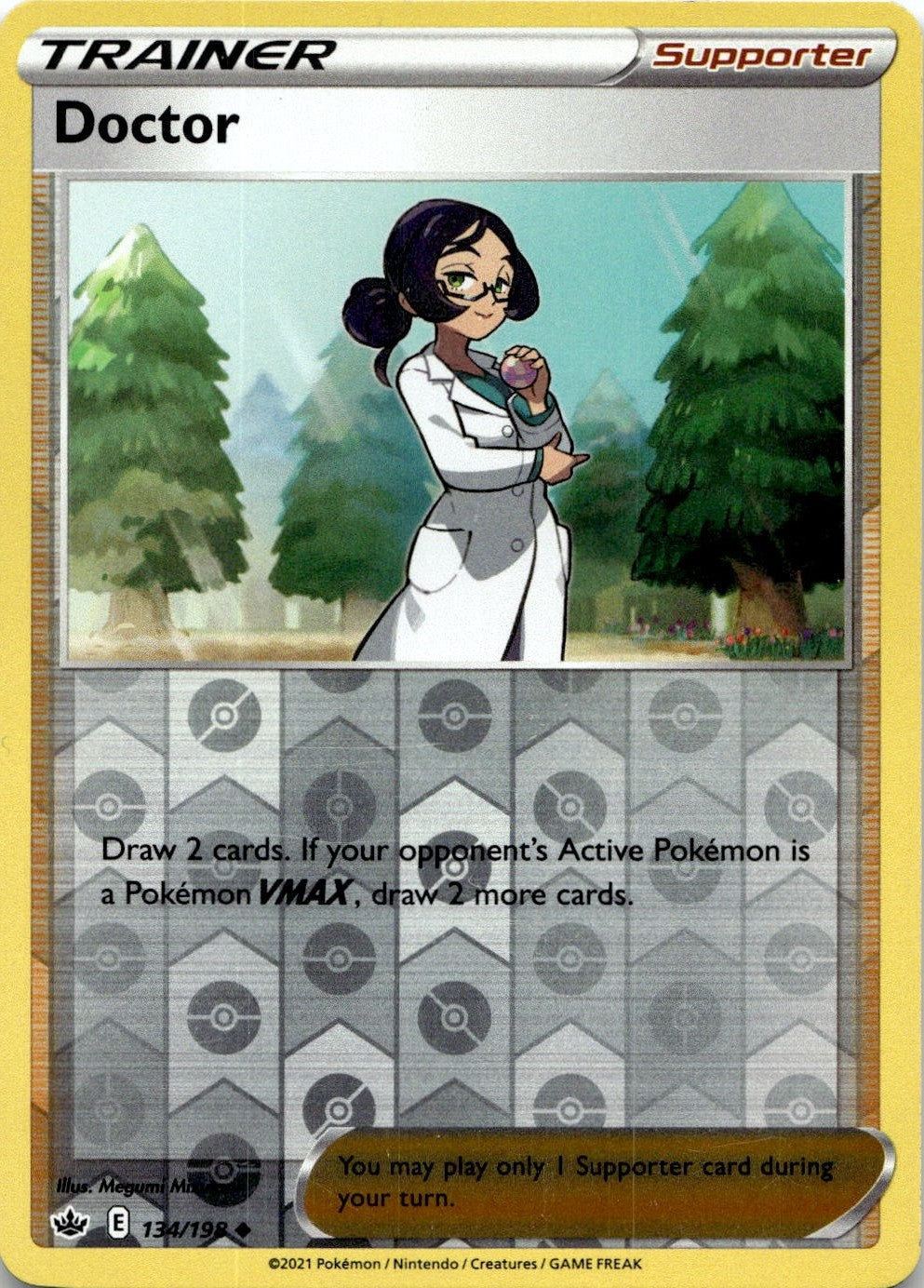 Doctor 134/198 Uncommon Chilling Reign Pokemon Reverse Holo Lightly Played