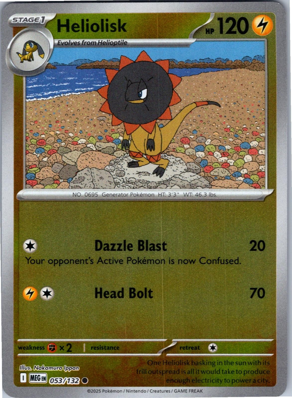 Heliolisk 053/132 Common Mega Evolution Pokemon Lightly Played