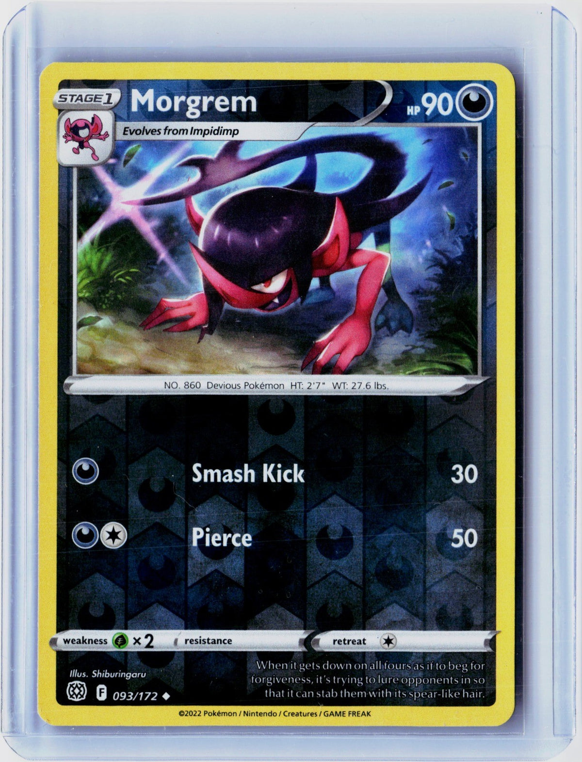 Morgrem Reverse Holo Uncommon SWSH09: Brilliant Stars 093/172 NM