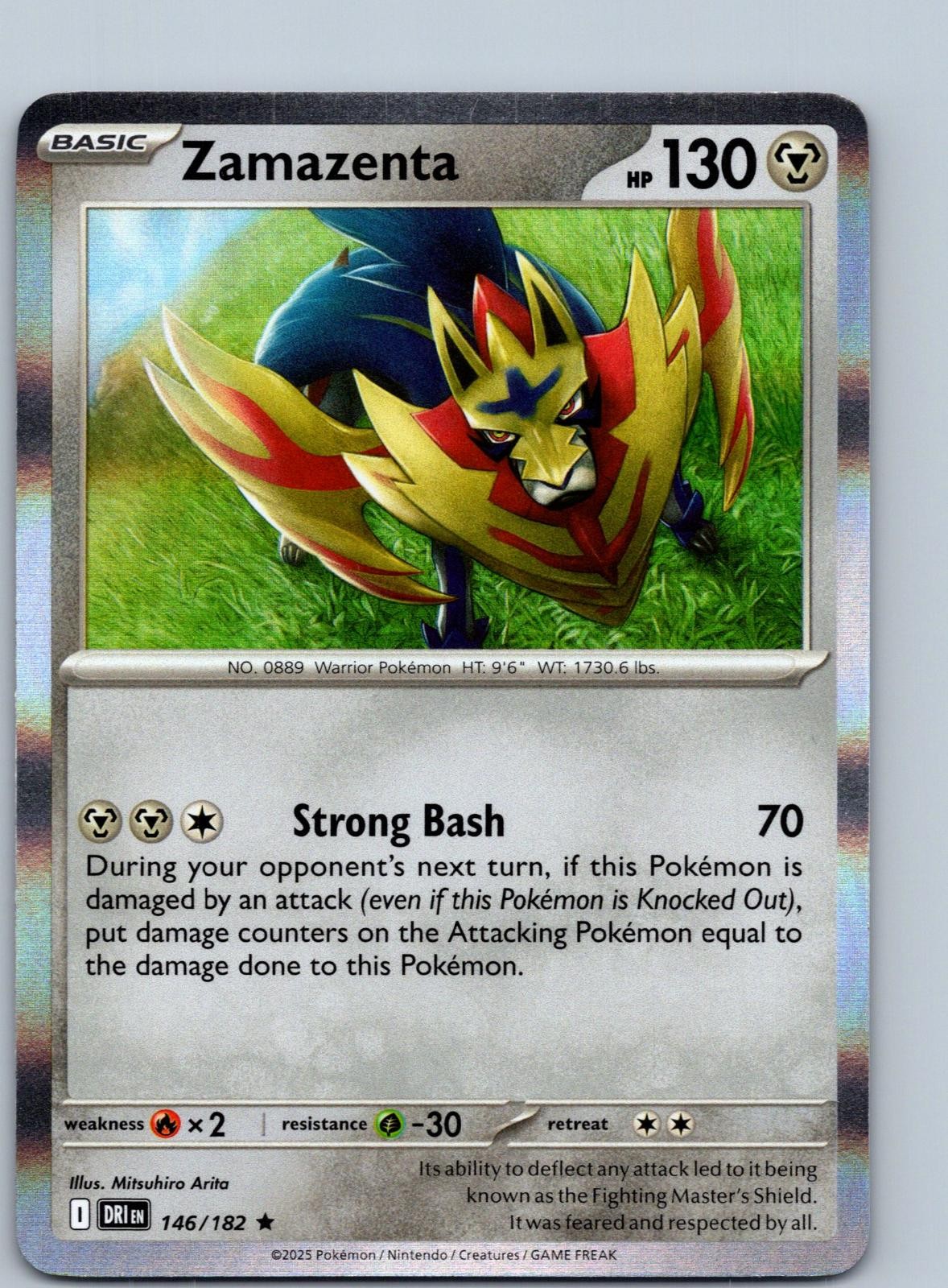Zamazenta 146/182 Rare Destined Rivals Pokemon Holo Near Mint