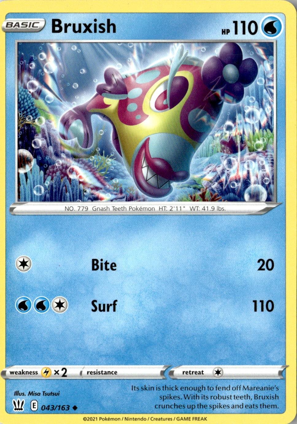 2021 POKEMON BRUXISH 043/163 UNCOMMON BATTLE STYLES NEAR MINT