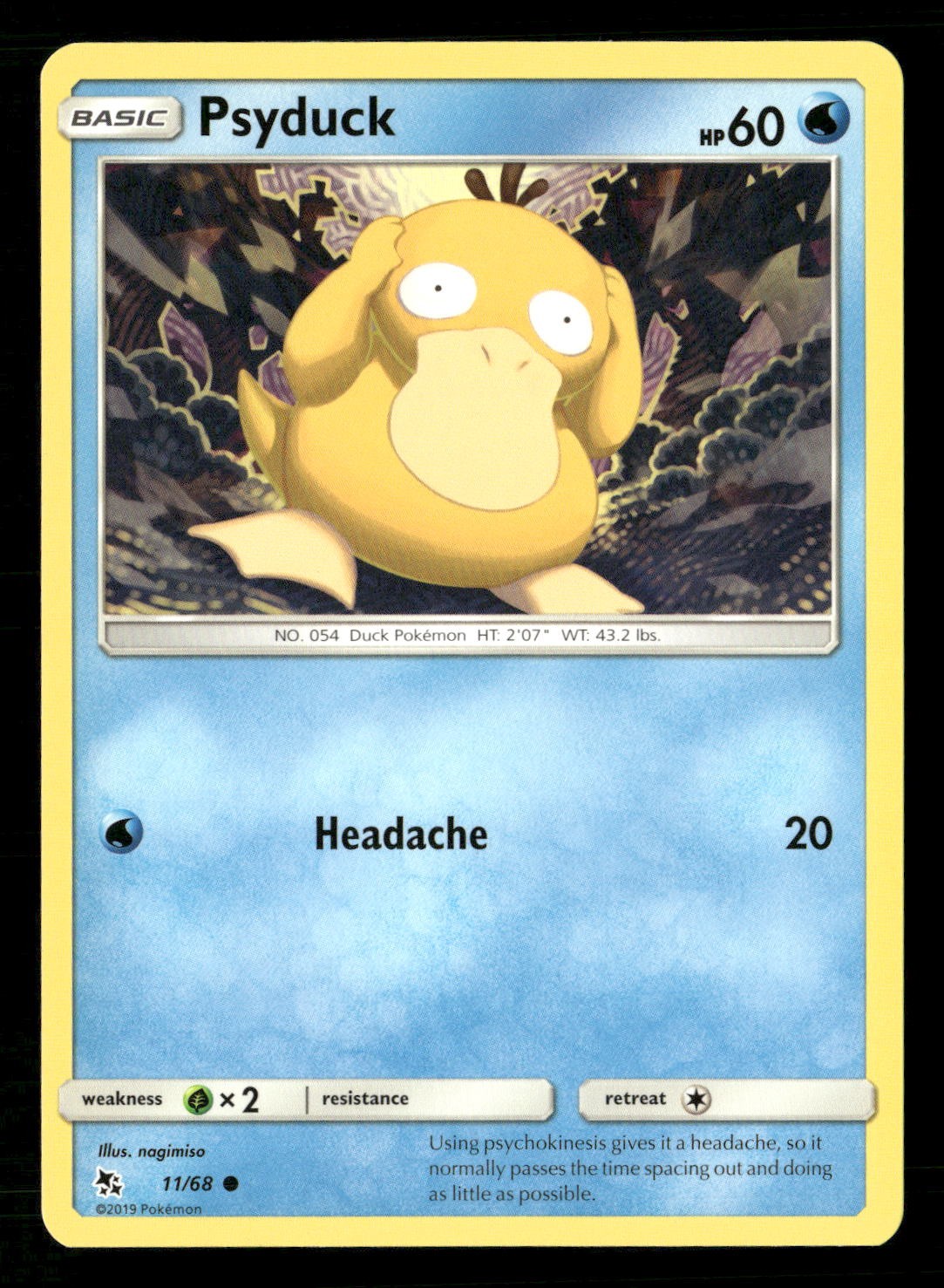 Psyduck Common Hidden Fates 11/68 NM