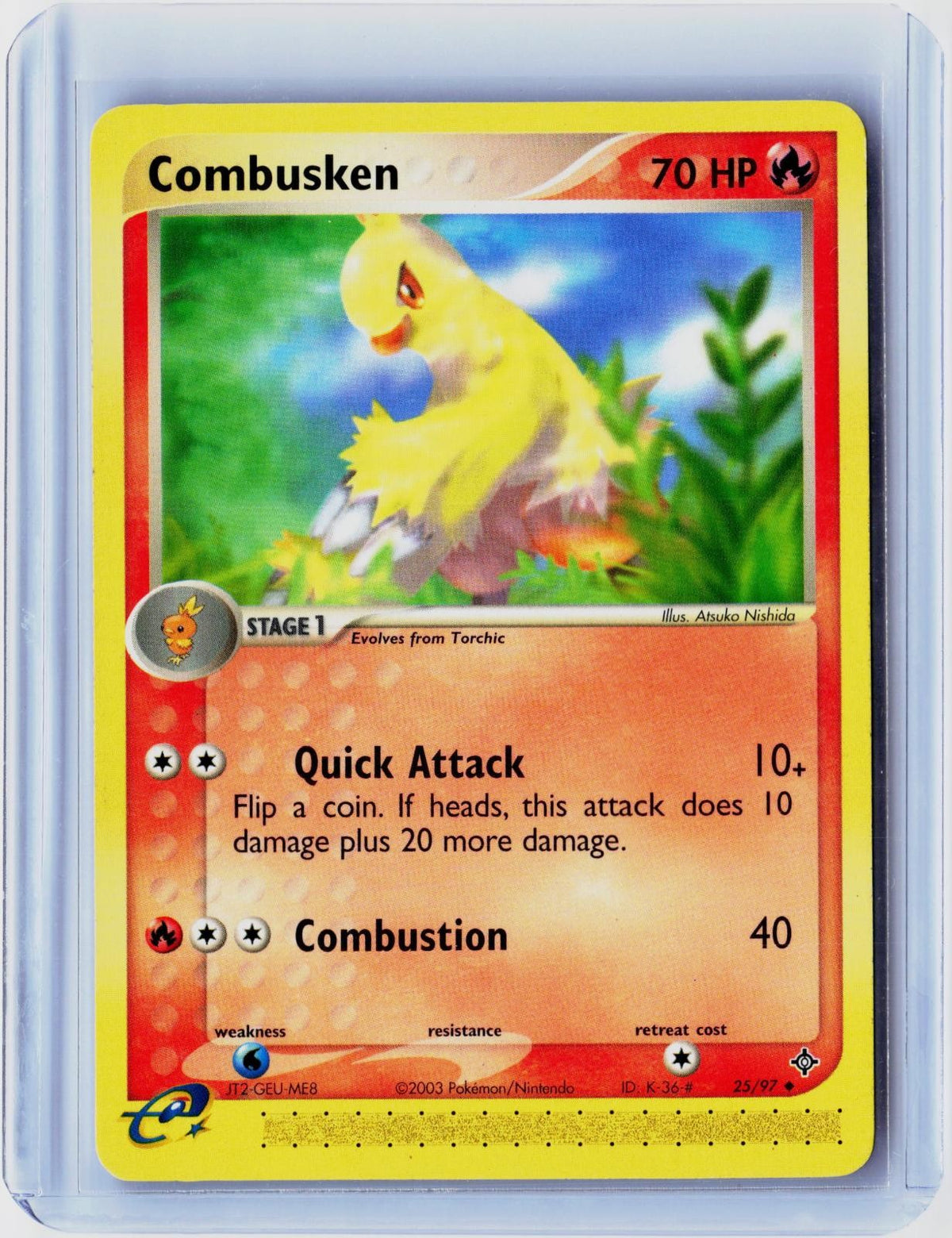 2003 POKEMON COMBUSKEN 25/97 UNCOMMON DRAGON NEAR MINT
