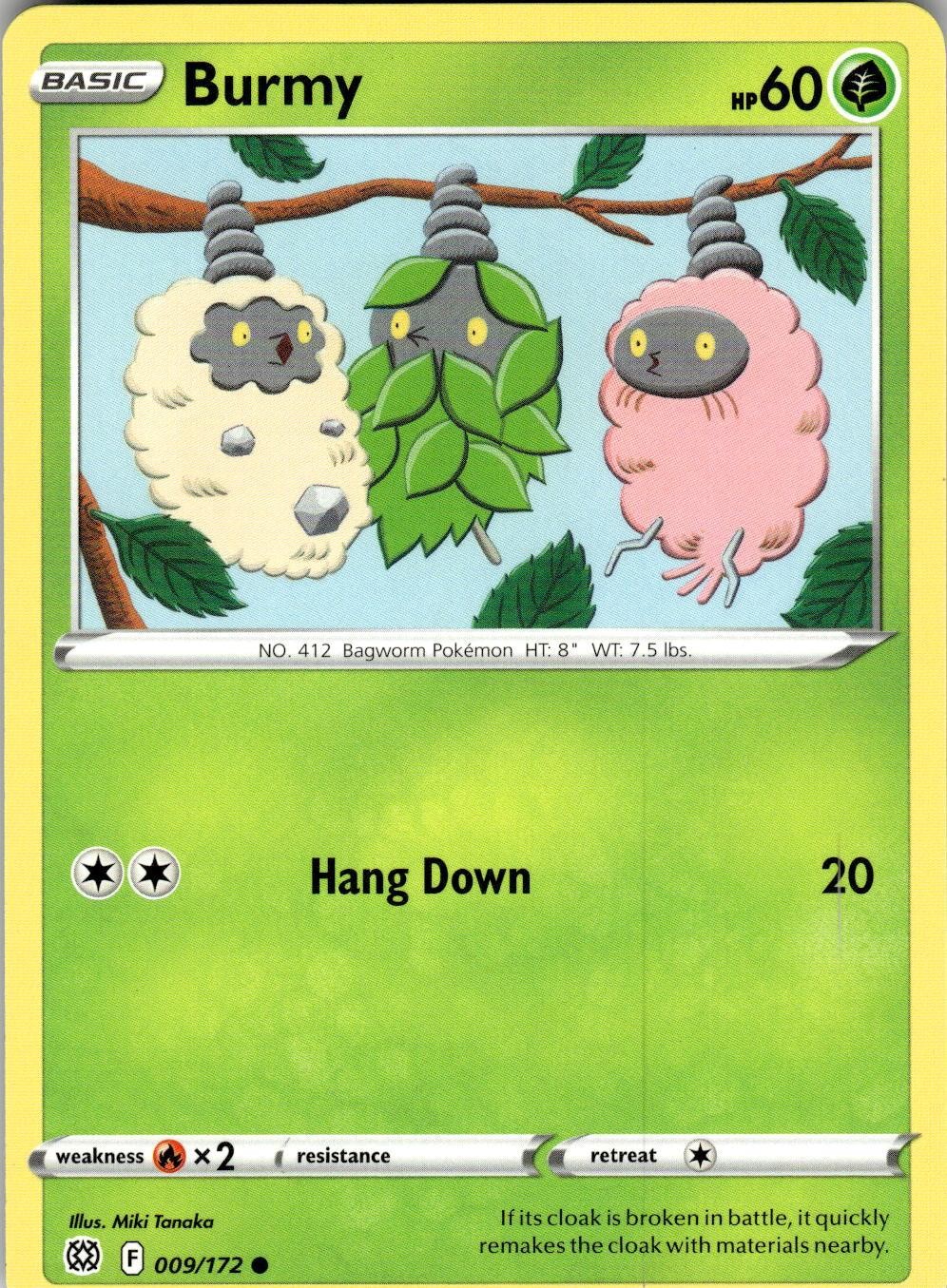 2022 POKEMON BURMY 009/172 COMMON BRILLIANT STARS NEAR MINT