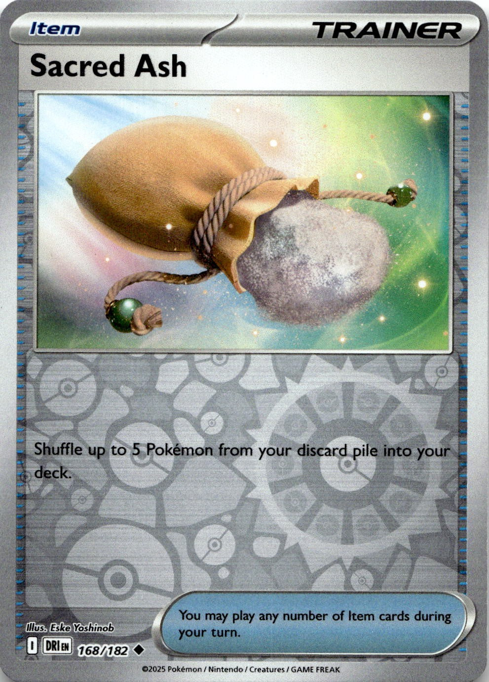 Sacred Ash 168/182 Uncommon Destined Rivals Pokemon Reverse Holo Near Mint