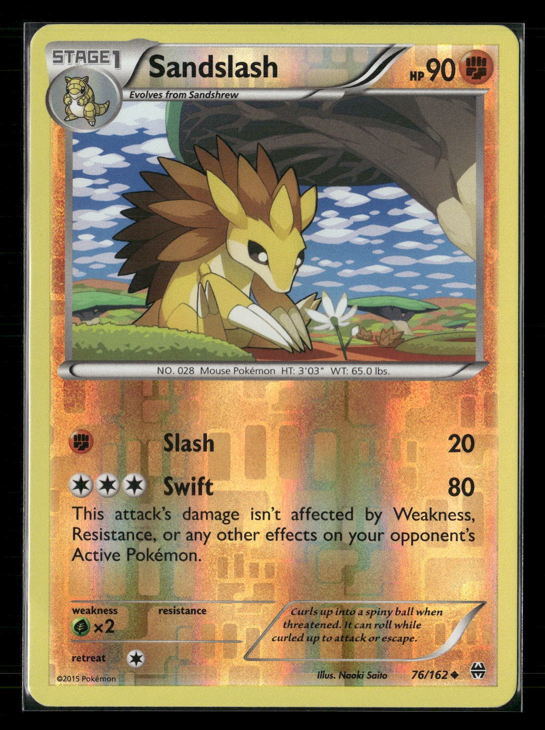 Sandslash Reverse Holo Uncommon XY - BREAKthrough 76/162 NM
