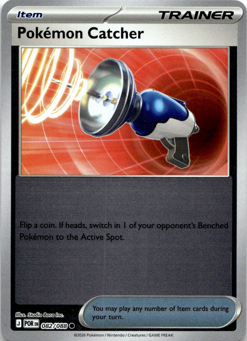 Pokemon Catcher 082/088 Common Perfect Order Pokemon Reverse Holo Near Mint
