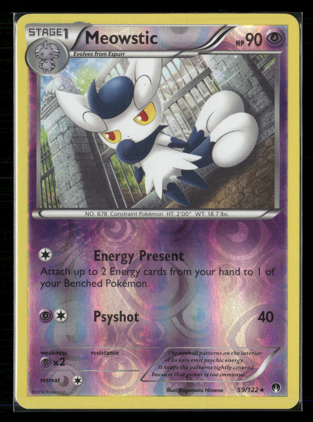 Meowstic Reverse Holo Rare XY - BREAKpoint 59/122 NM