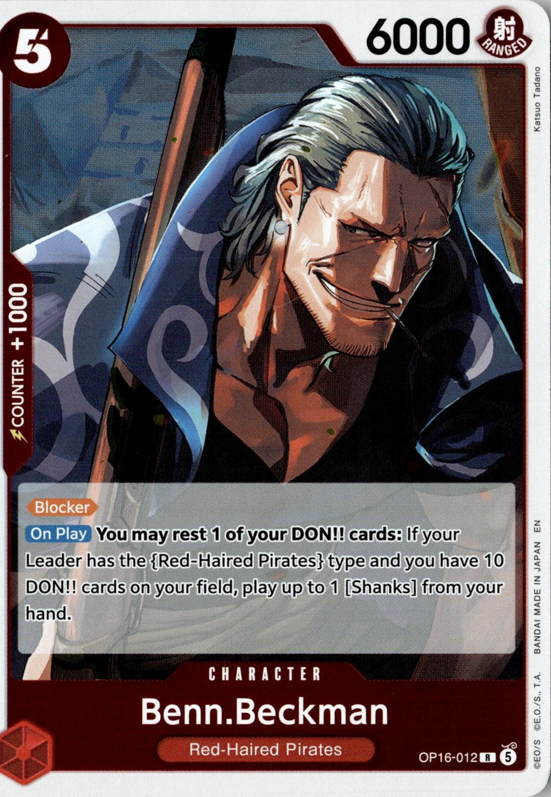 2026 ONE PIECE BENN.BECKMAN OP16-012 RARE THE TIME OF BATTLE FOIL NEAR MINT
