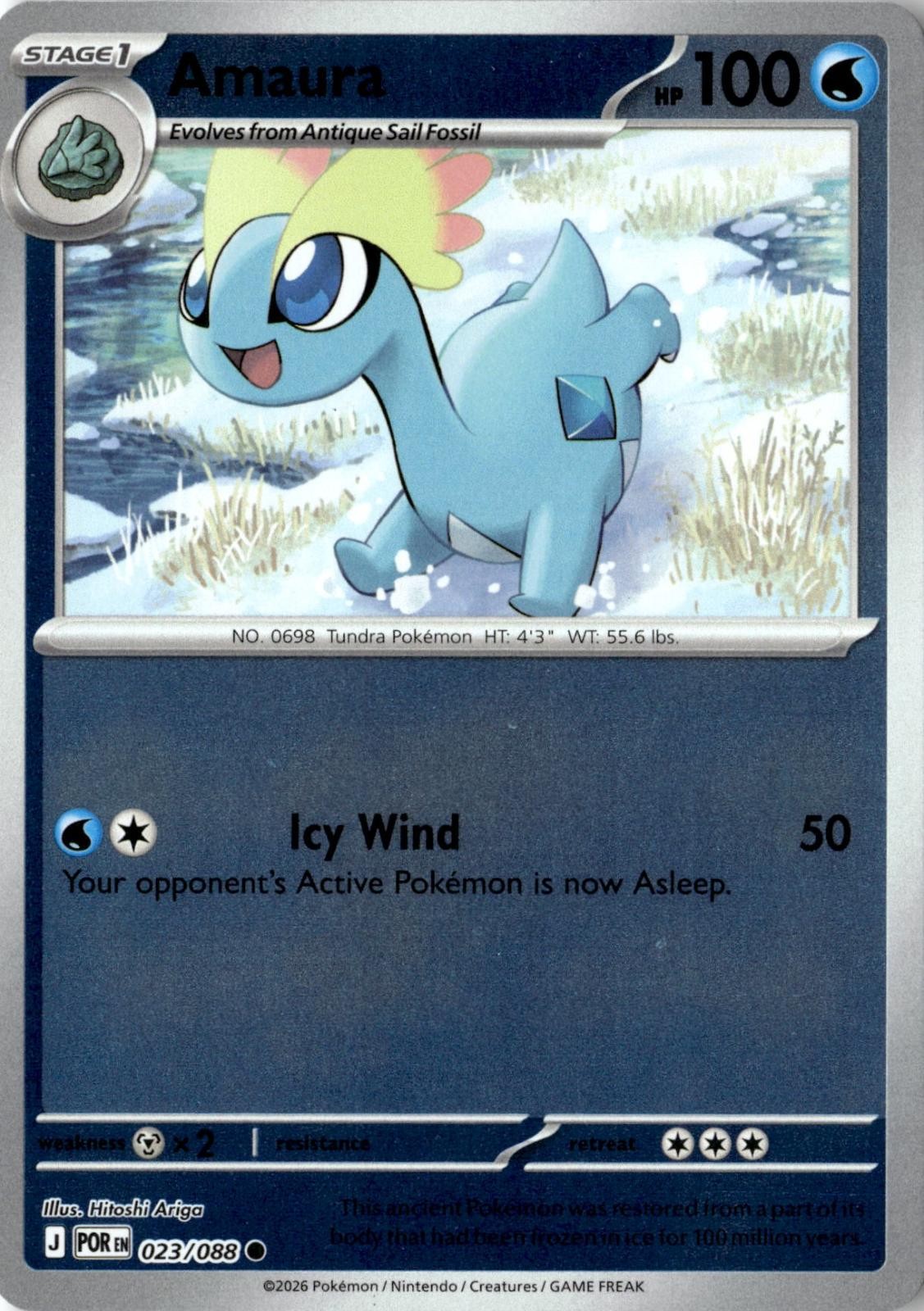 2026 POKEMON AMAURA 023/088 COMMON PERFECT ORDER NEAR MINT