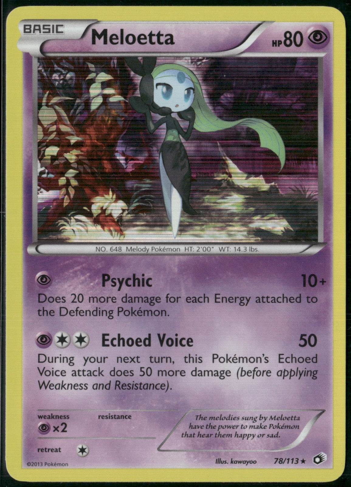 Meloetta (78) Holo Rare Legendary Treasures 78/113 NM
