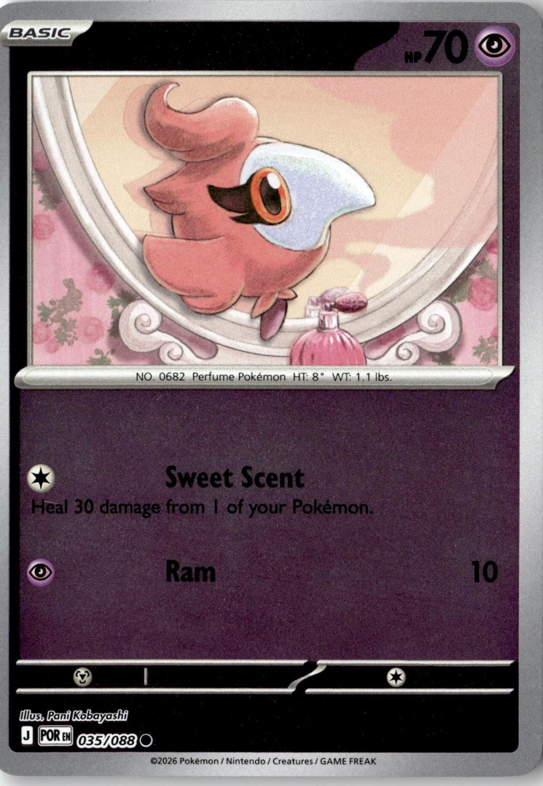 2026 POKEMON SPRITZEE 035/088 COMMON PERFECT ORDER REVERSE HOLO NEAR MINT