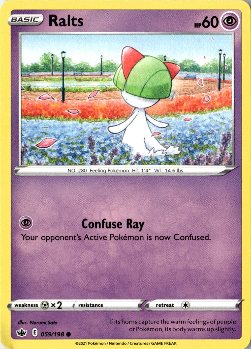 2021 POKEMON RALTS 059/198 COMMON CHILLING REIGN NEAR MINT
