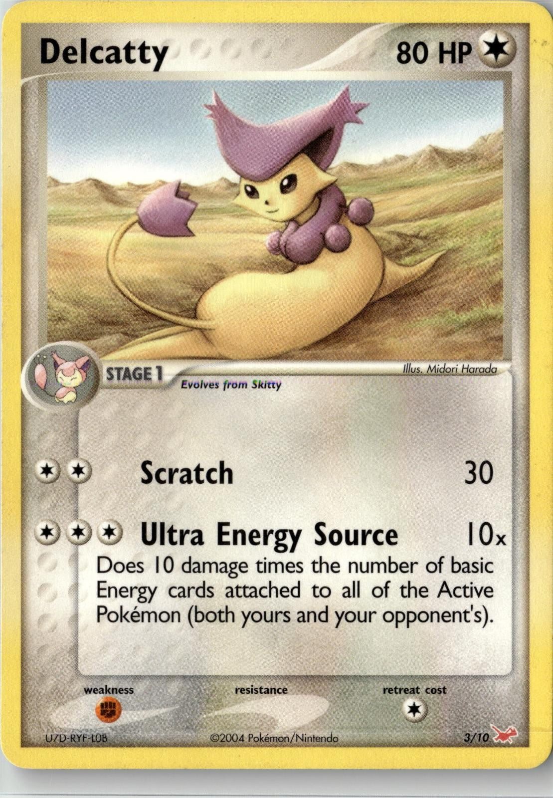 2004 POKEMON DELCATTY 3/10 EX TRAINER KIT LATIAS NEAR MINT
