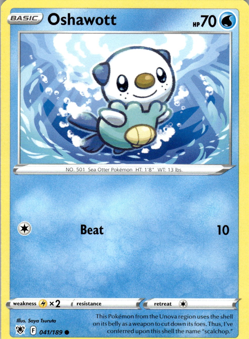 Oshawott 041/189 Common Astral Radiance Pokemon Near Mint