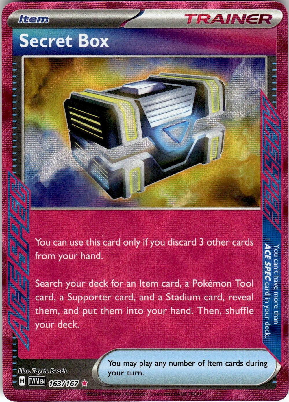 2024 POKEMON SECRET BOX 163/167 ACE SPEC RARE TWILIGHT MASQUERADE HOLO NEAR MINT