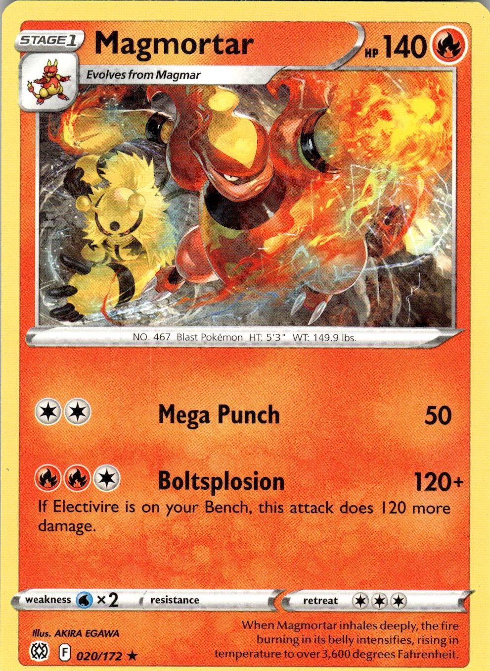 Magmortar 020/172 Rare Brilliant Stars Pokemon Near Mint