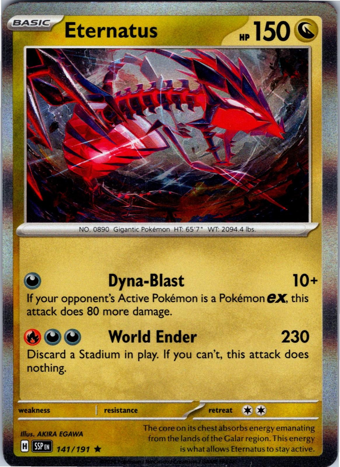 Eternatus 141/191 Rare Surging Sparks Pokemon Holo Near Mint