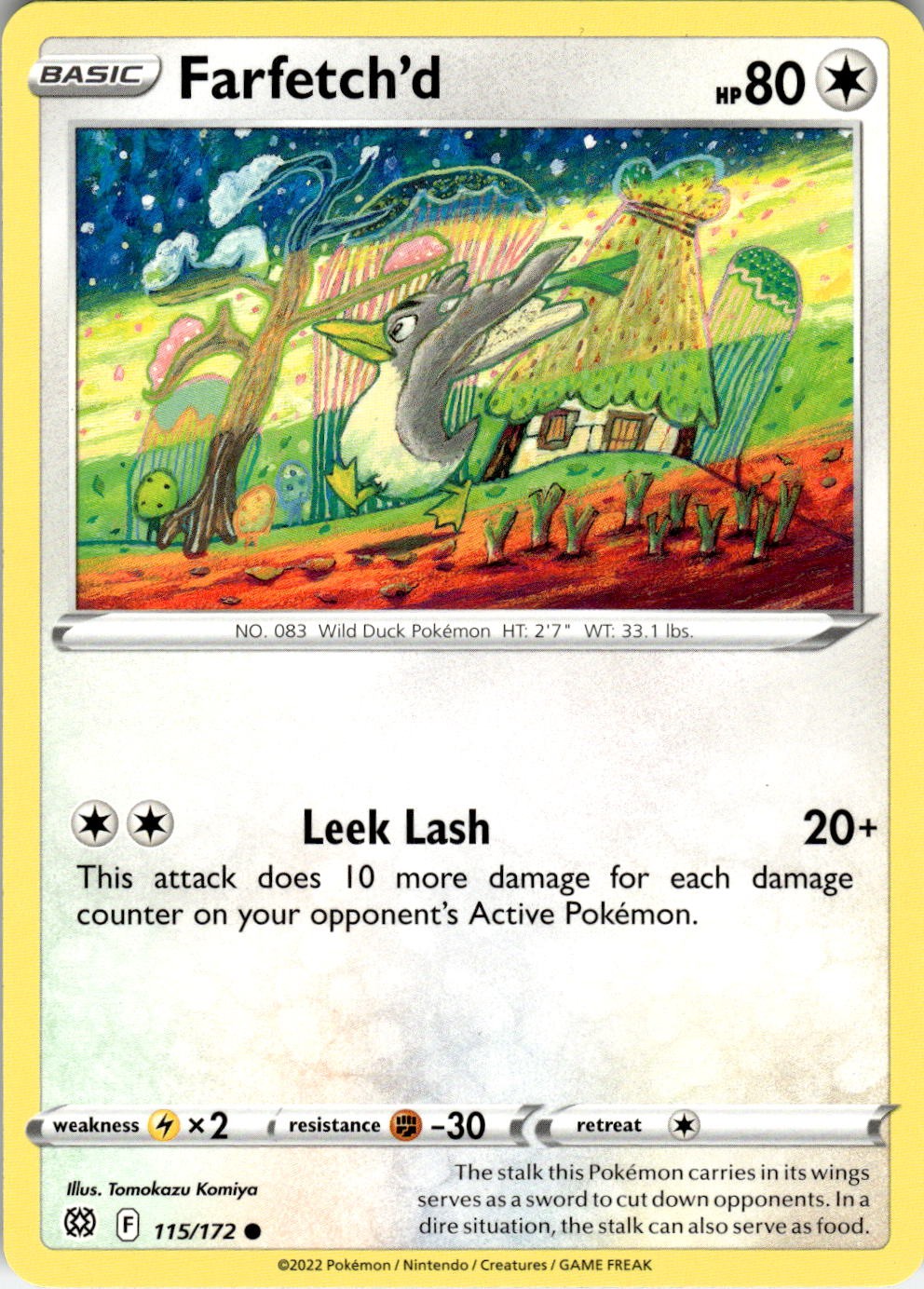 Farfetch'd 115/172 Common Brilliant Stars Pokemon Near Mint