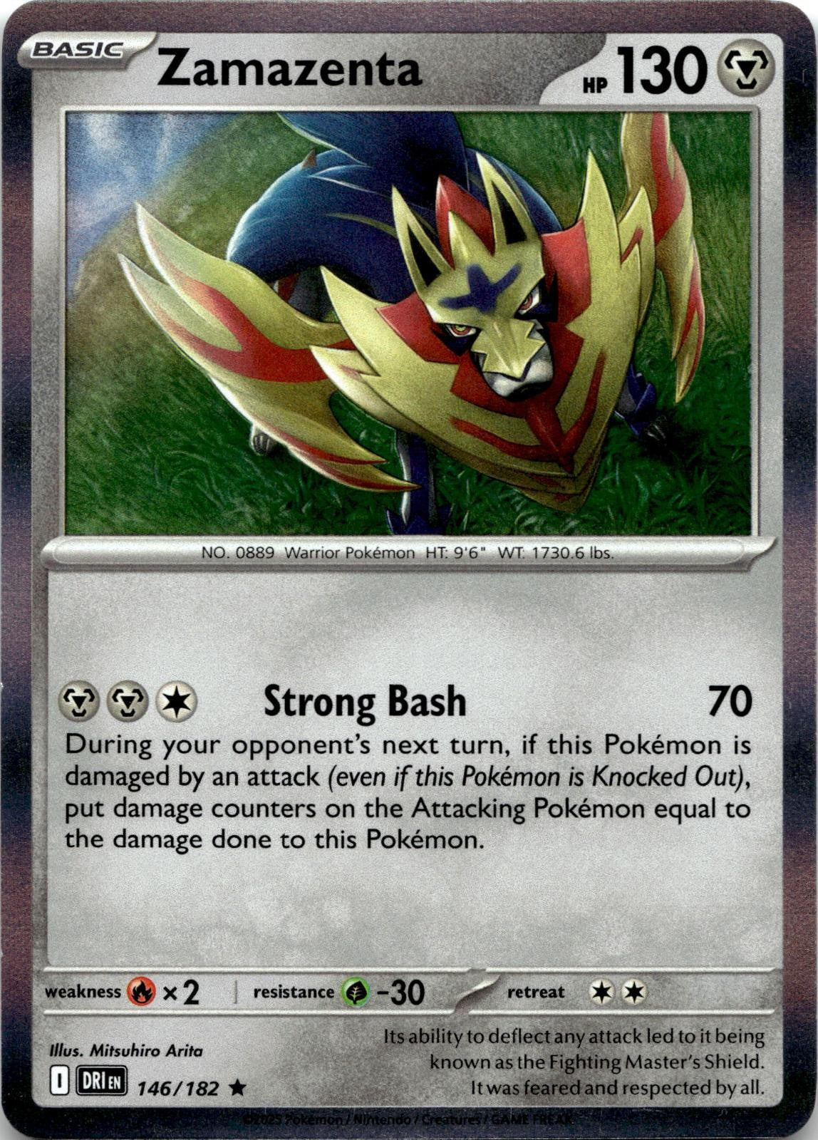 Zamazenta 146/182 Rare Destined Rivals Pokemon Holo Near Mint