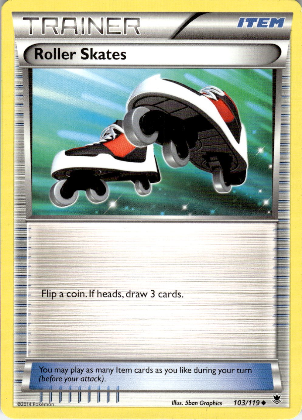 Roller Skates 103/119 Uncommon Phantom Forces Pokemon Near Mint