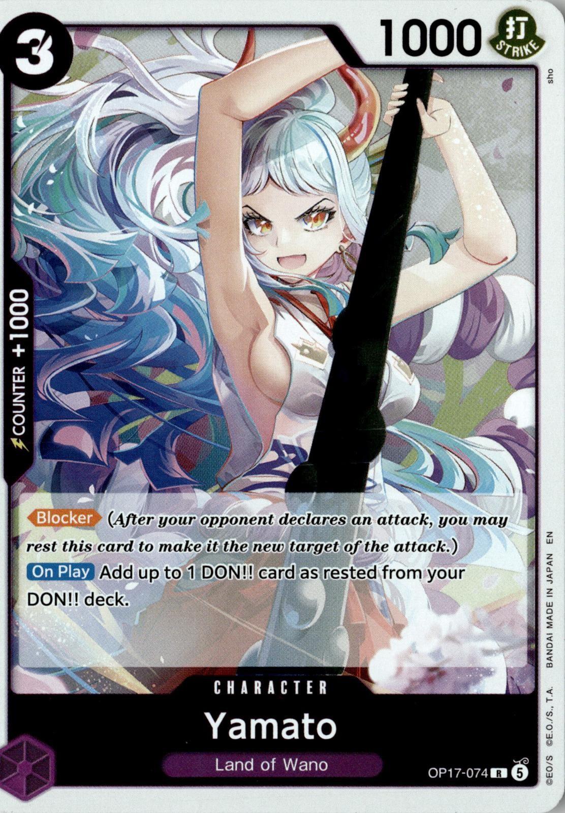 2026 ONE PIECE YAMATO OP17-074 RARE THE WORLD'S STRONGEST WARRIORS FOIL NM