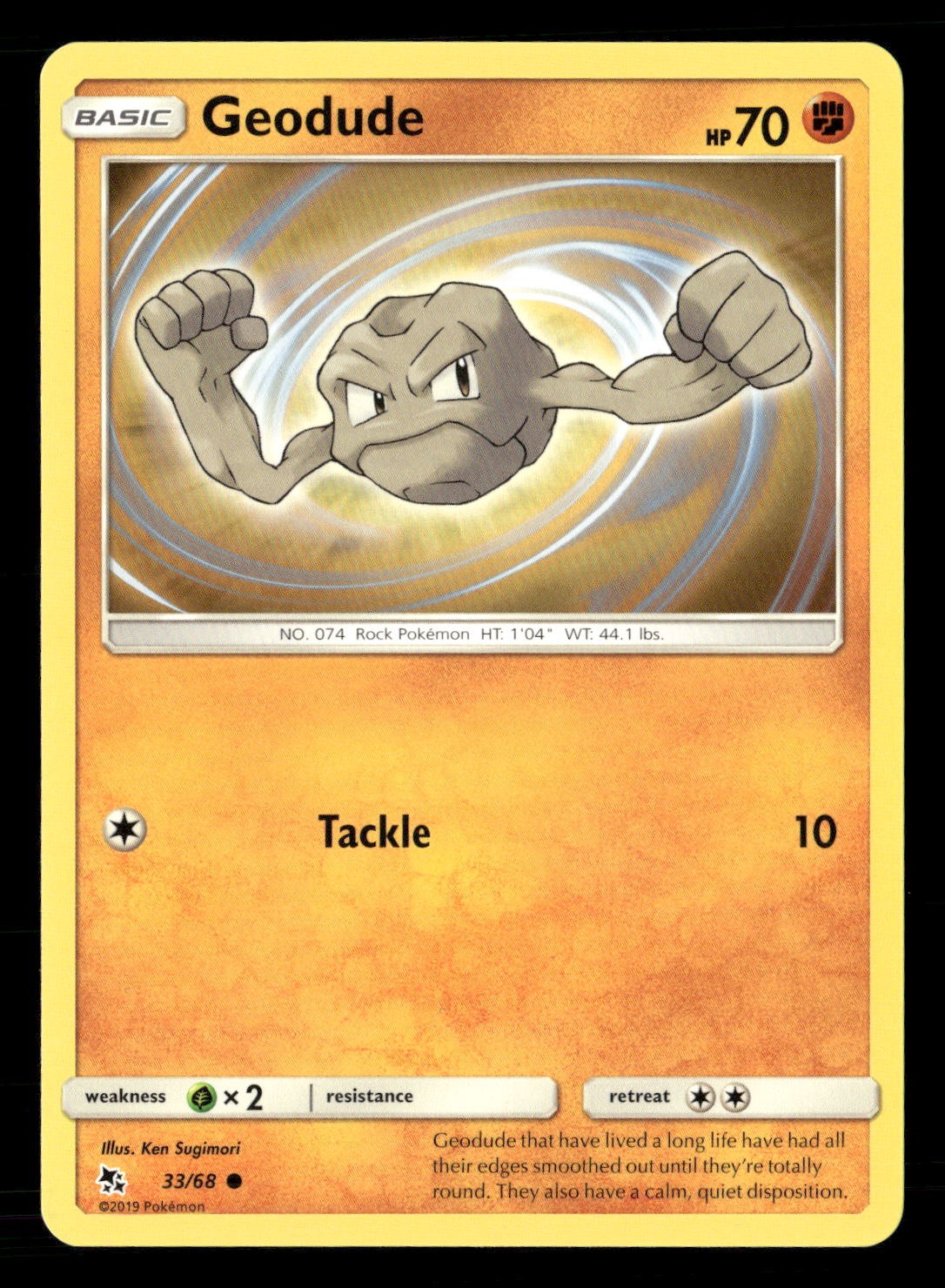 Geodude Common Hidden Fates 33/68 NM