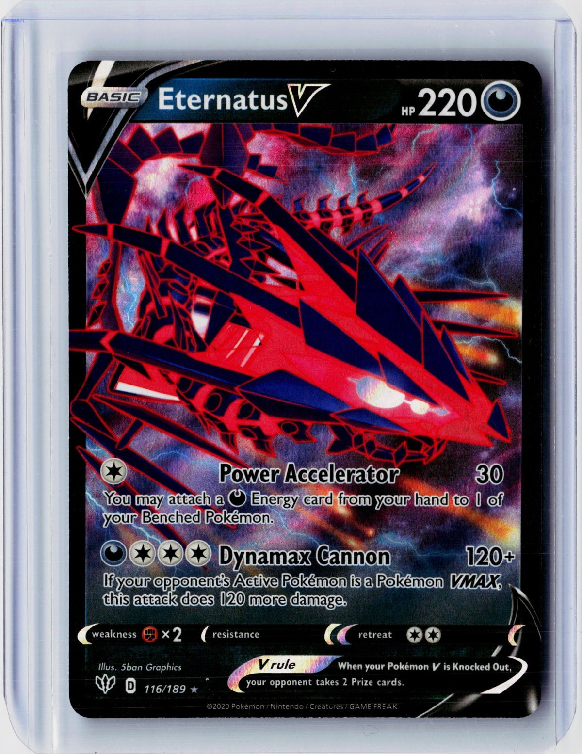 Eternatus V Holo Ultra Rare SWSH03: Darkness Ablaze 116/189 NM