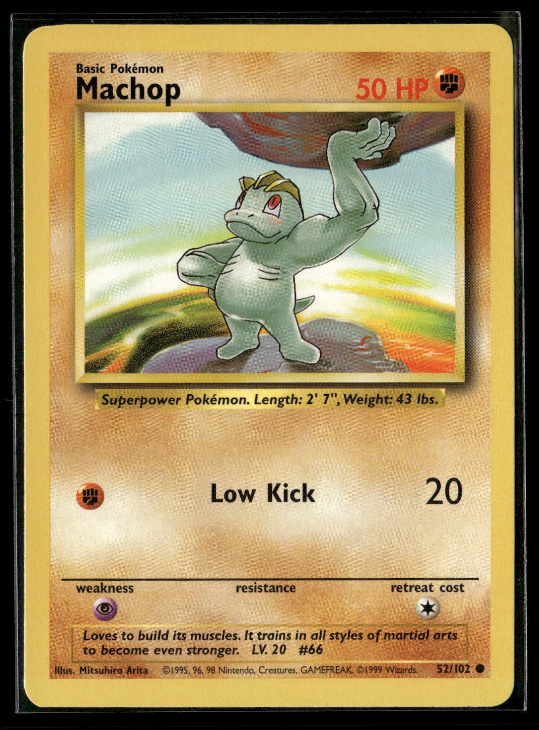 Machop Common Base Set 052/102 NM