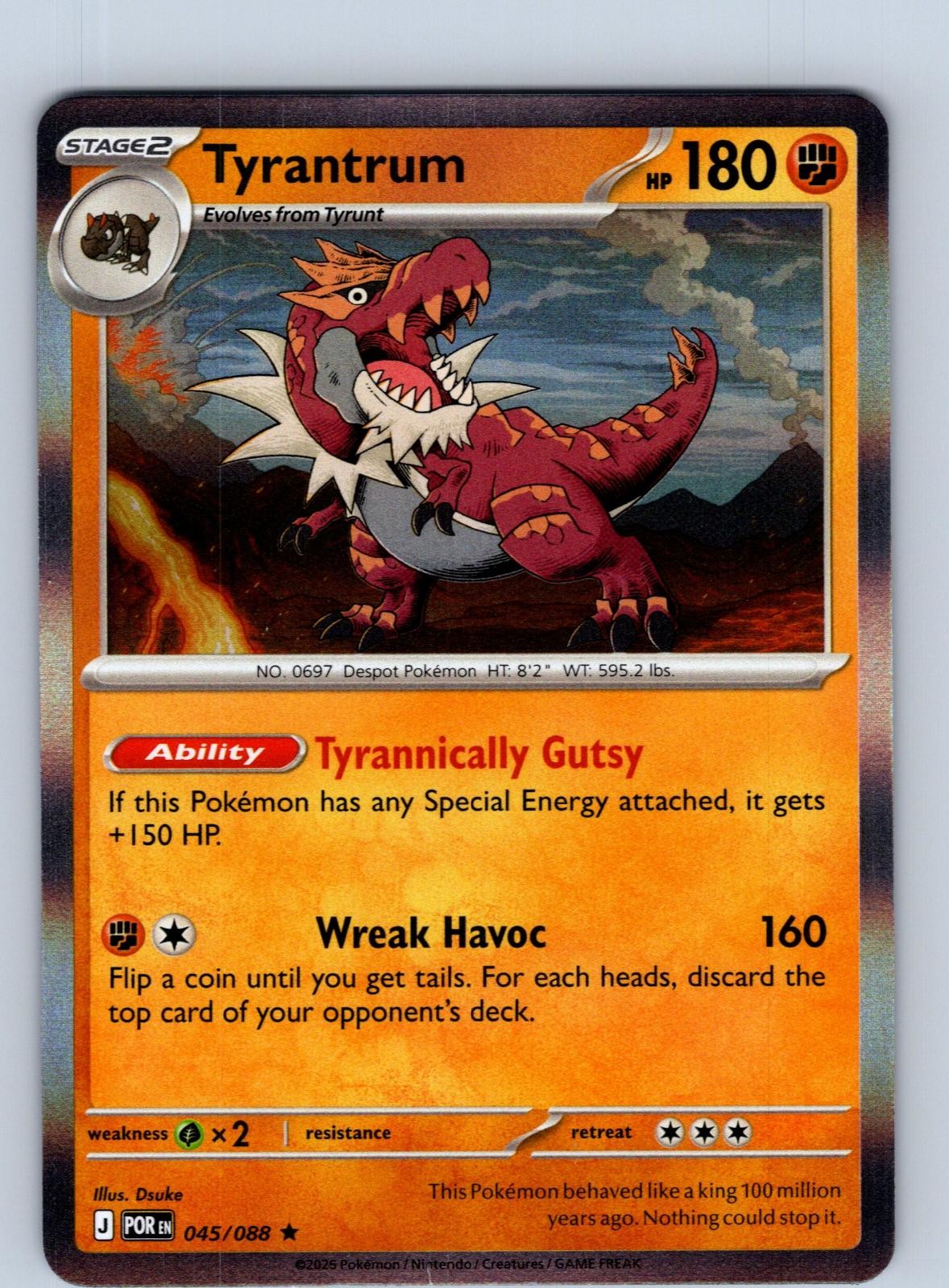 Tyrantrum - 047/088 (Non-Holo) 045/088 Rare Deck Exclusives Pokemon Near Mint