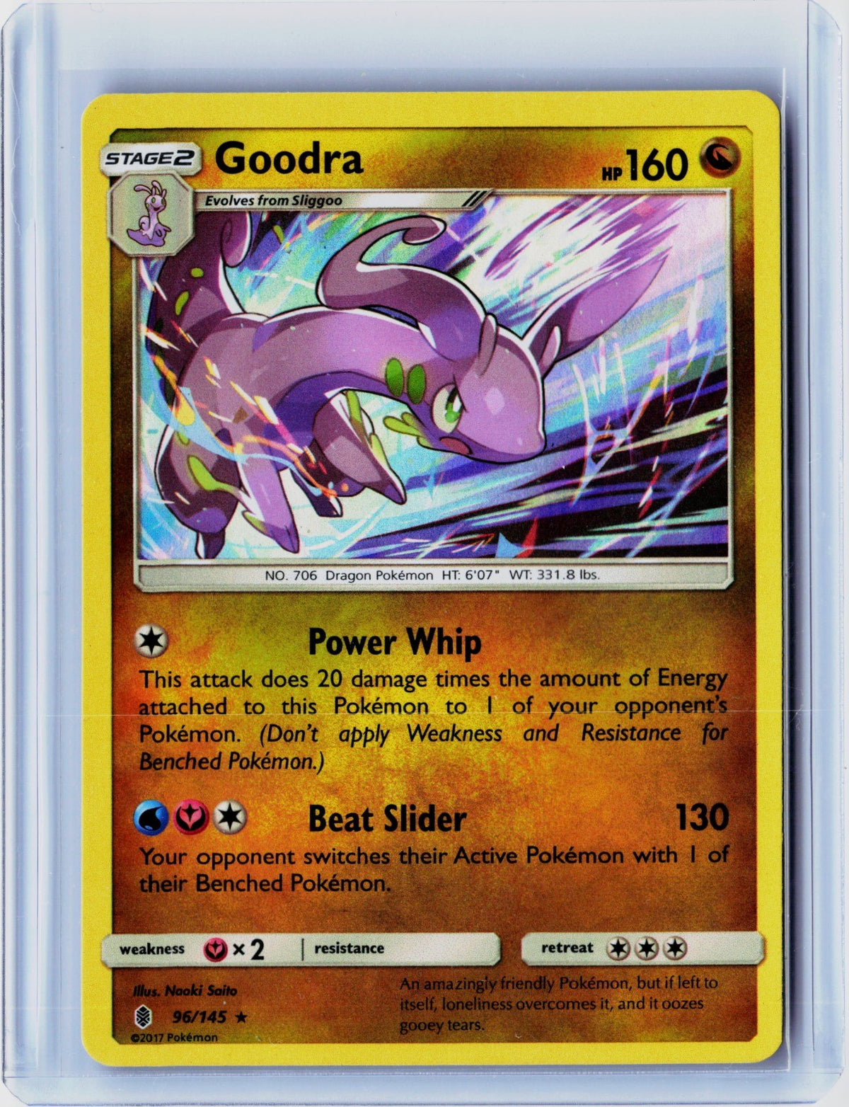 Goodra Holo Rare SM - Guardians Rising 96/145 NM