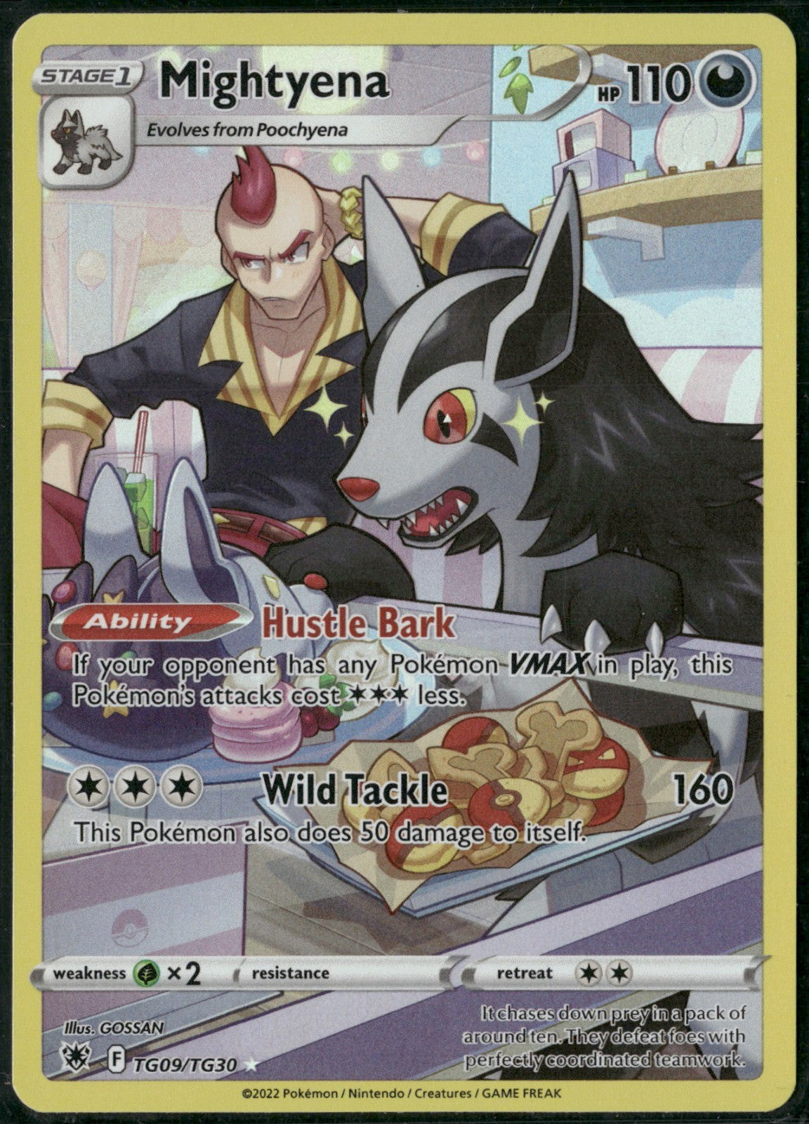 Mightyena Holo Ultra Rare SWSH10: Astral Radiance Trainer Gallery TG09/TG30 NM