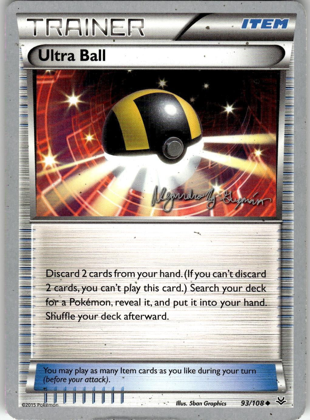 Ultra Ball 93/108 Uncommon Roaring Skies Pokemon Near Mint