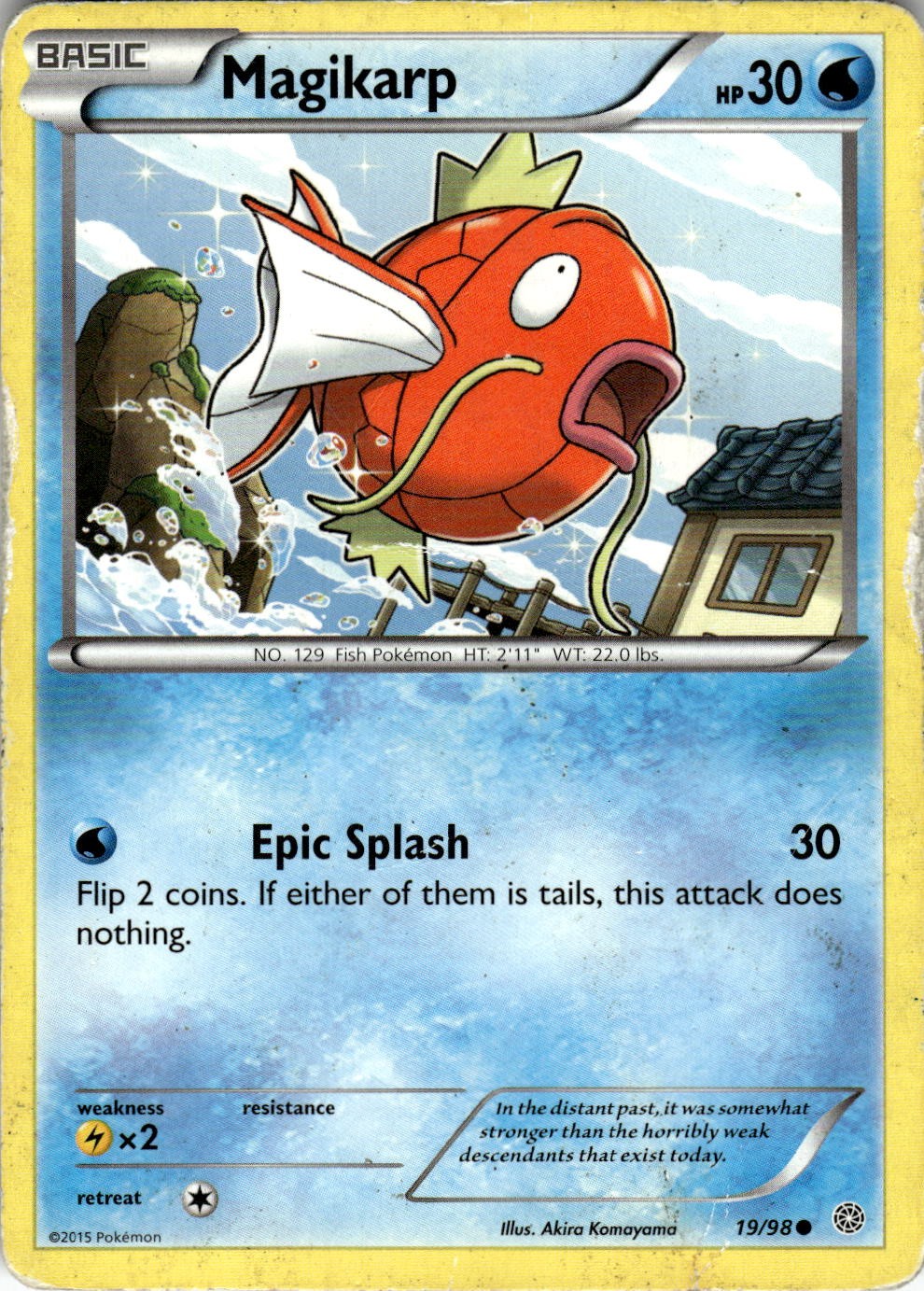 Magikarp 19/98 Common Ancient Origins Pokemon Near Mint