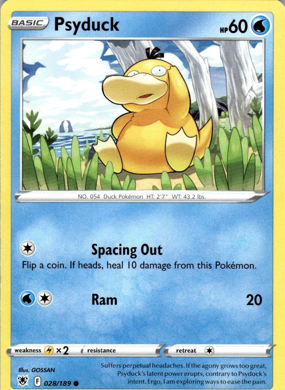 Psyduck 028/189 Common Astral Radiance Pokemon Near Mint