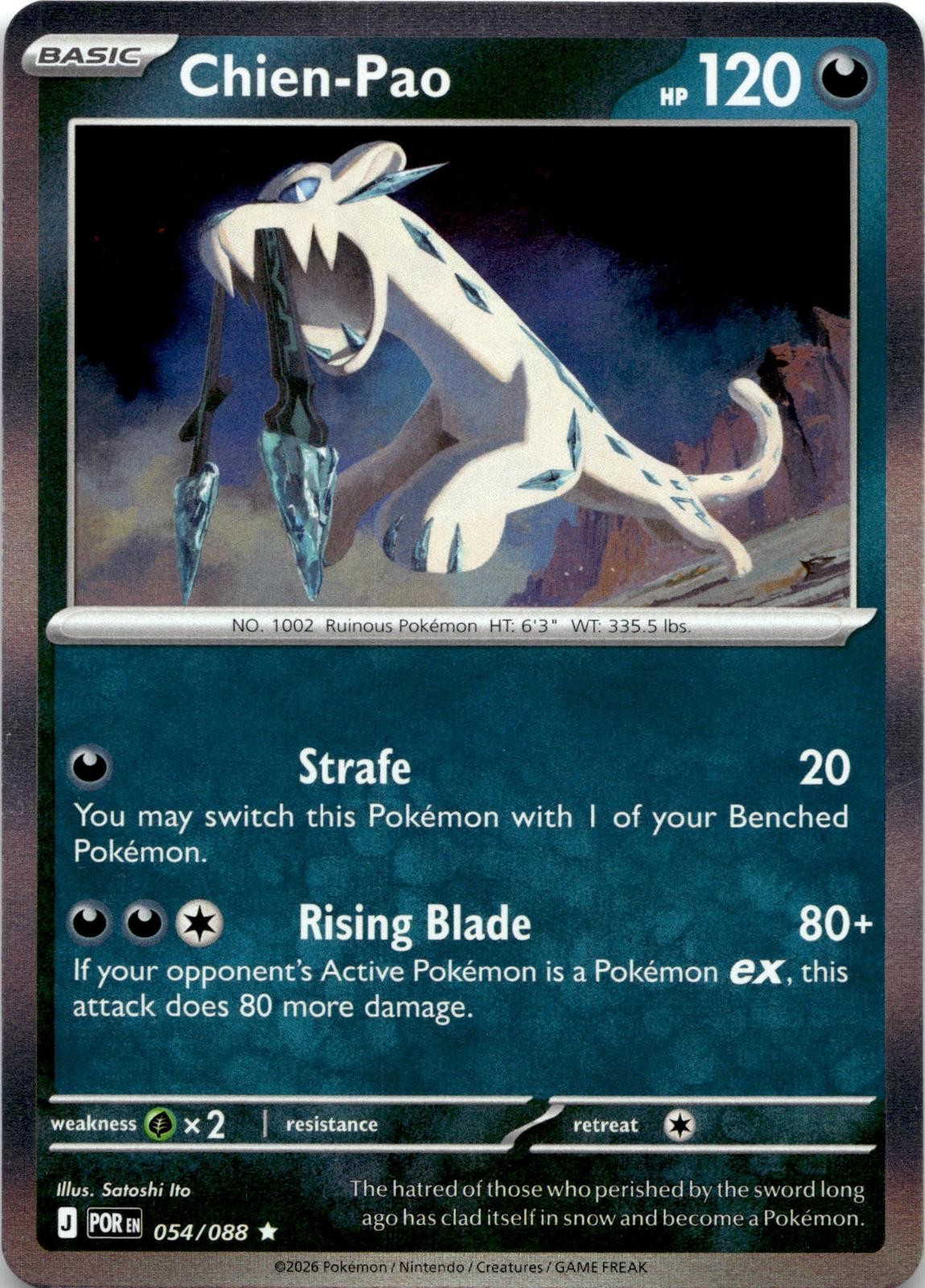Chien-Pao 054/088 Rare Perfect Order Pokemon Holo Near Mint