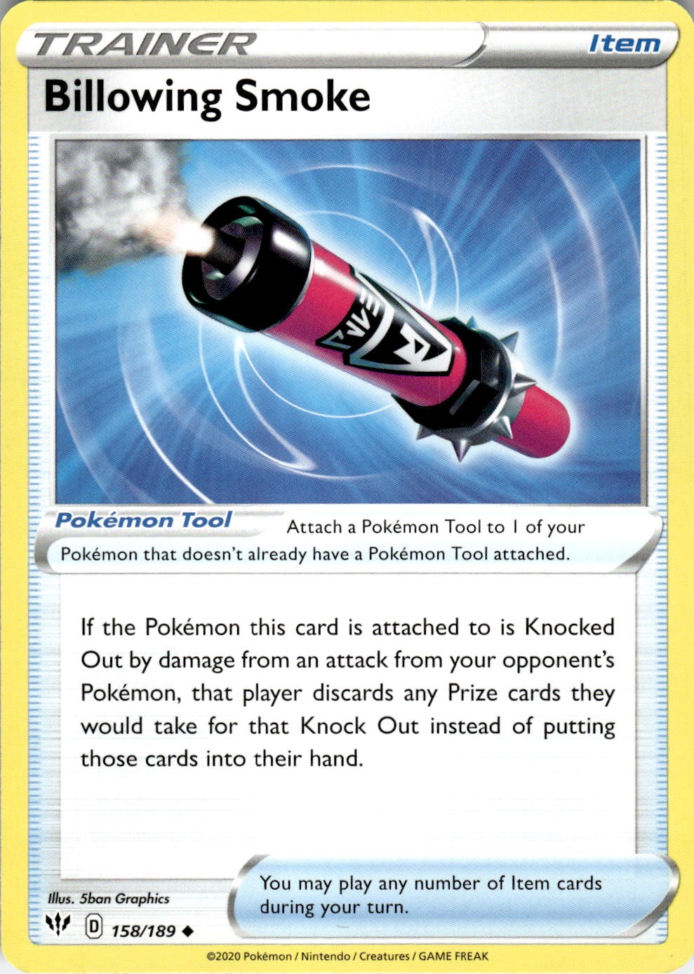 Billowing Smoke 158/189 Uncommon Darkness Ablaze Pokemon Near Mint