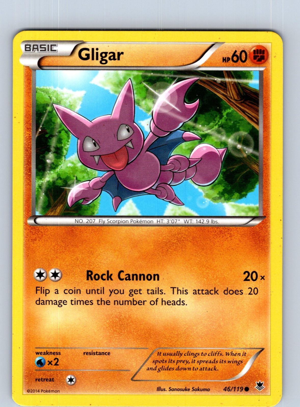 Gligar 46/119 Common Phantom Forces Pokemon Near Mint