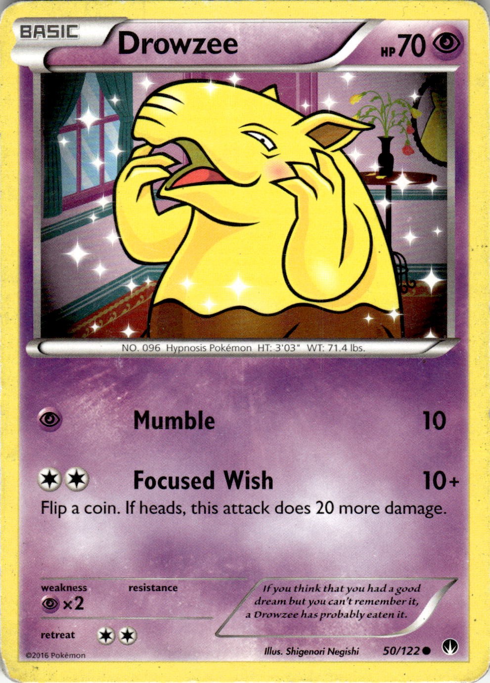 Drowzee 50/122 Common BREAKpoint Pokemon Lightly Played