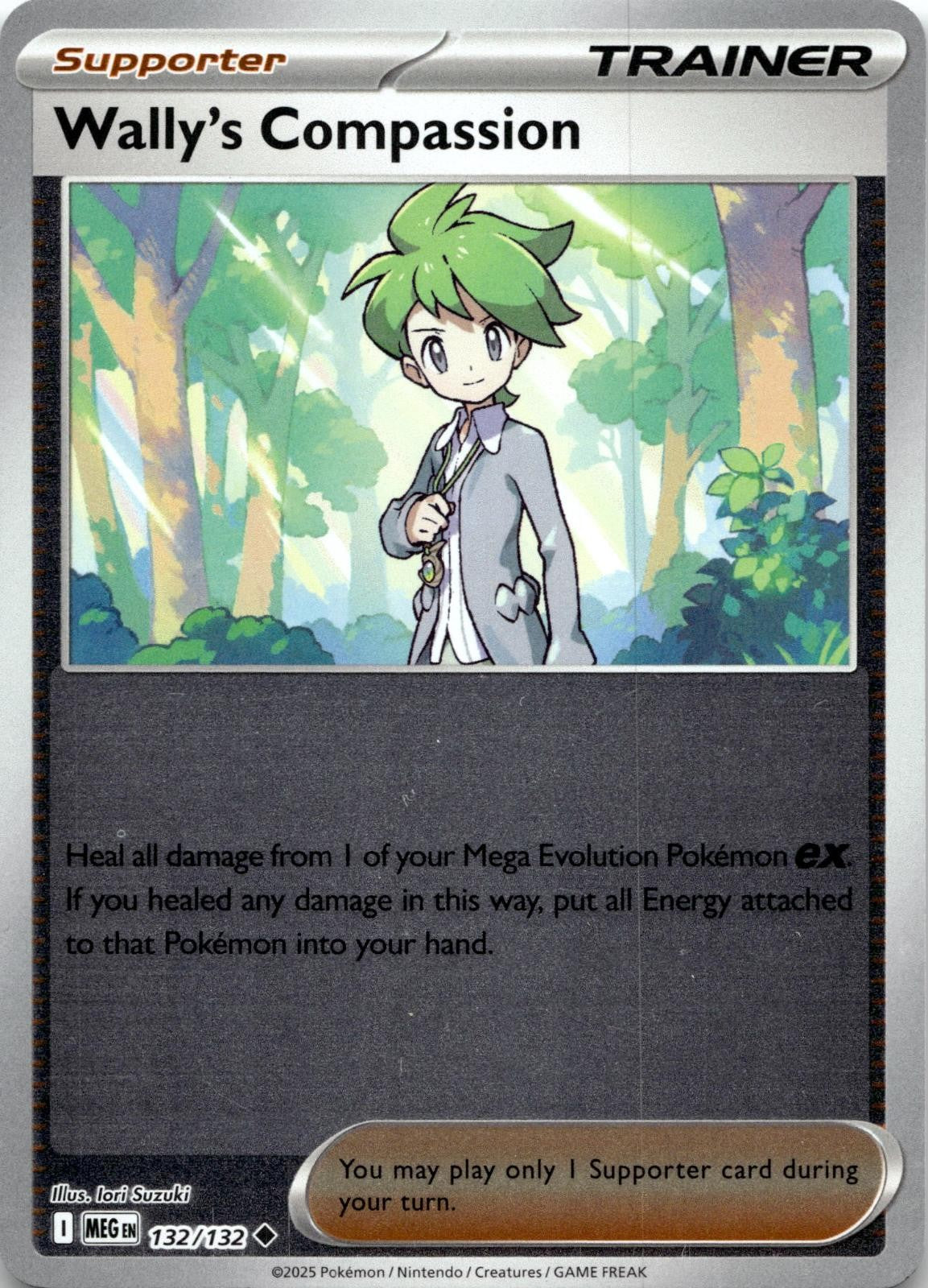 Wally's Compassion 132/132 Uncommon Mega Evolution Pokemon Reverse Holo NM