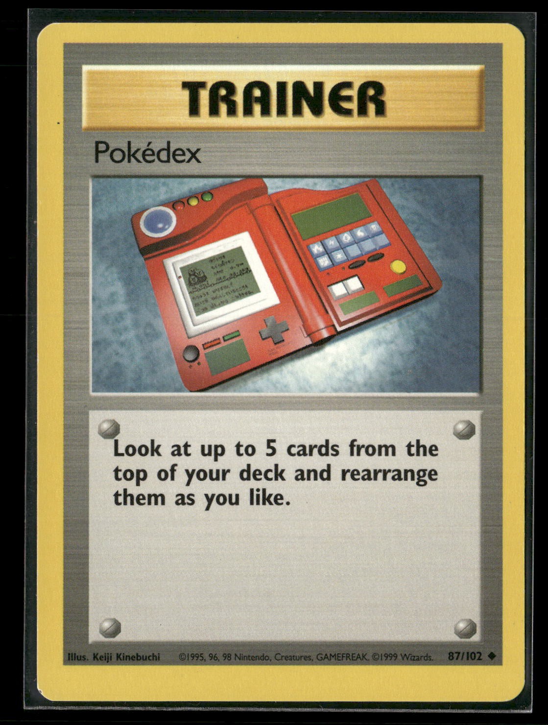 Pokedex Uncommon Base Set 087/102 NM
