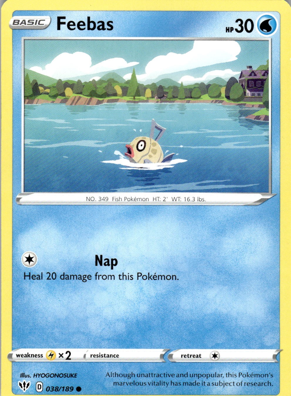 Feebas 038/189 Common Darkness Ablaze Pokemon Near Mint