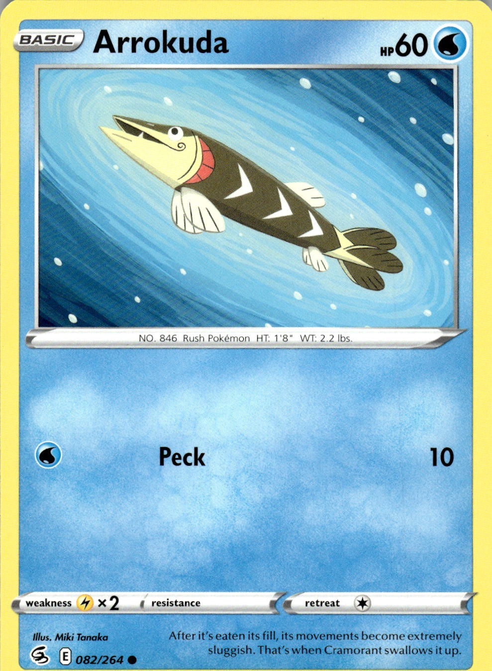 Arrokuda 082/264 Common Fusion Strike Pokemon Near Mint