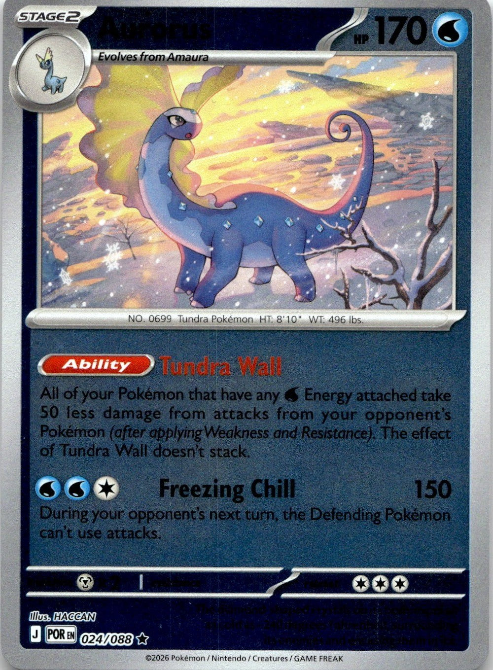 Aurorus 024/088 Rare Perfect Order Pokemon Reverse Holo Near Mint