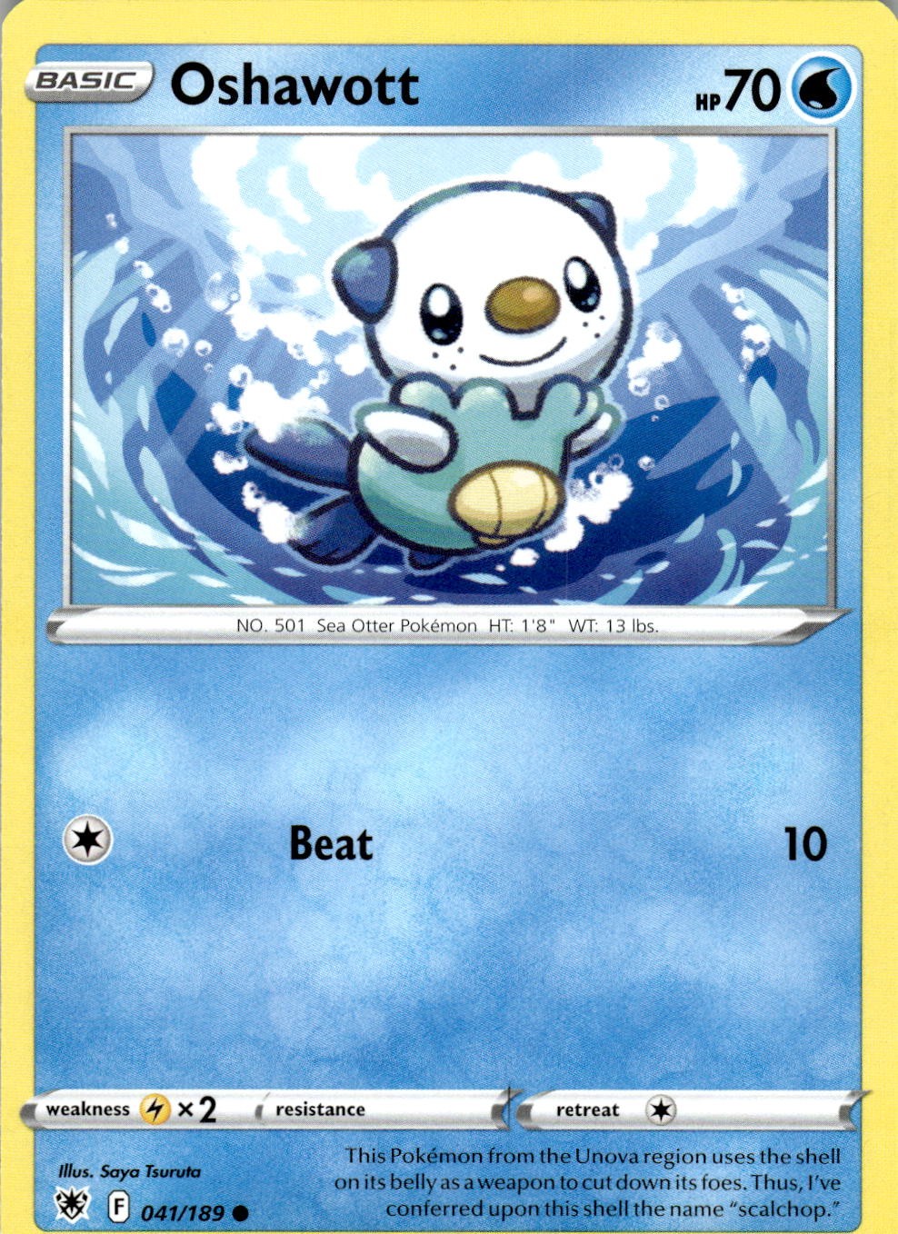 Oshawott 041/189 Common Astral Radiance Pokemon Near Mint