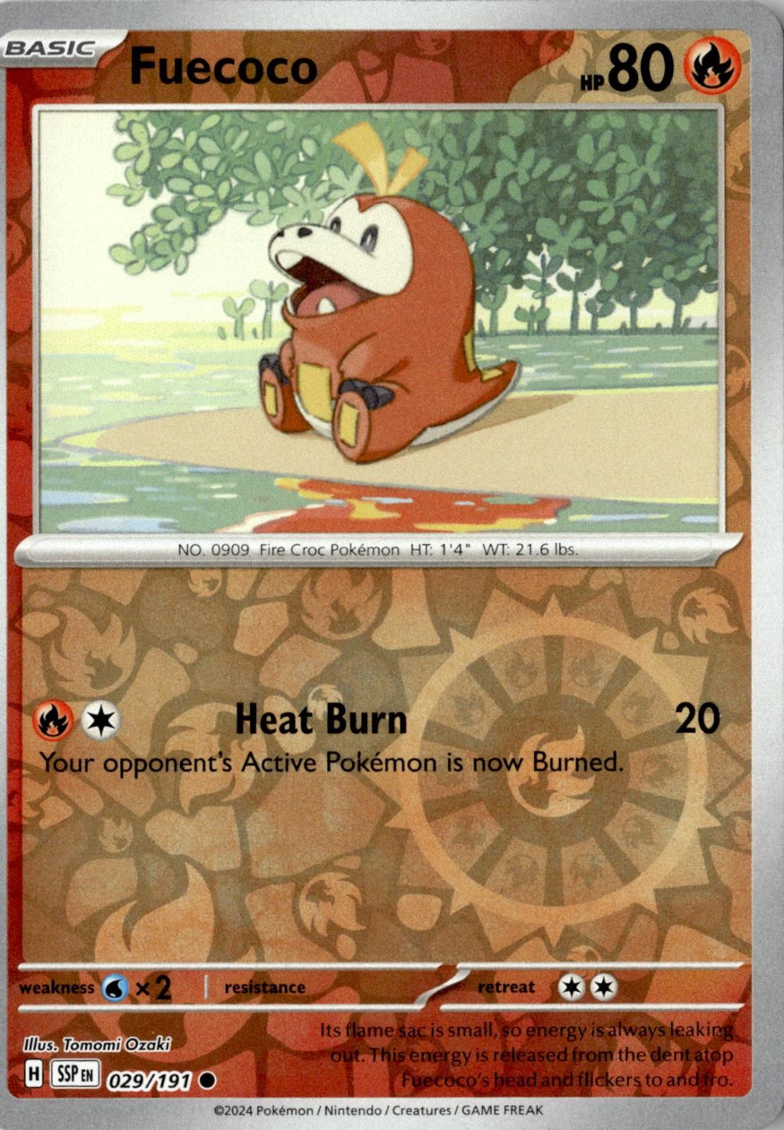 POKEMON FUECOCO 029/191 COMMON MISCELLANEOUS CARDS & PRODUCTS REVERSE HOLO NM