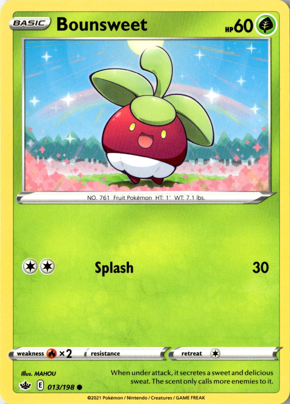 2021 POKEMON BOUNSWEET 013/198 COMMON CHILLING REIGN NEAR MINT