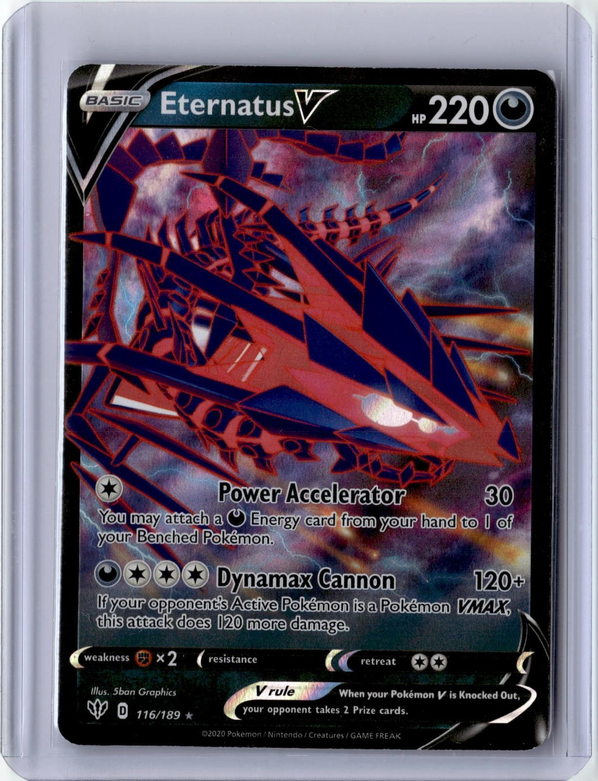 2022 POKEMON ETERNATUS V 116/189 HOLO ULTRA RARE PRIZE PACK SERIES CARDS NM