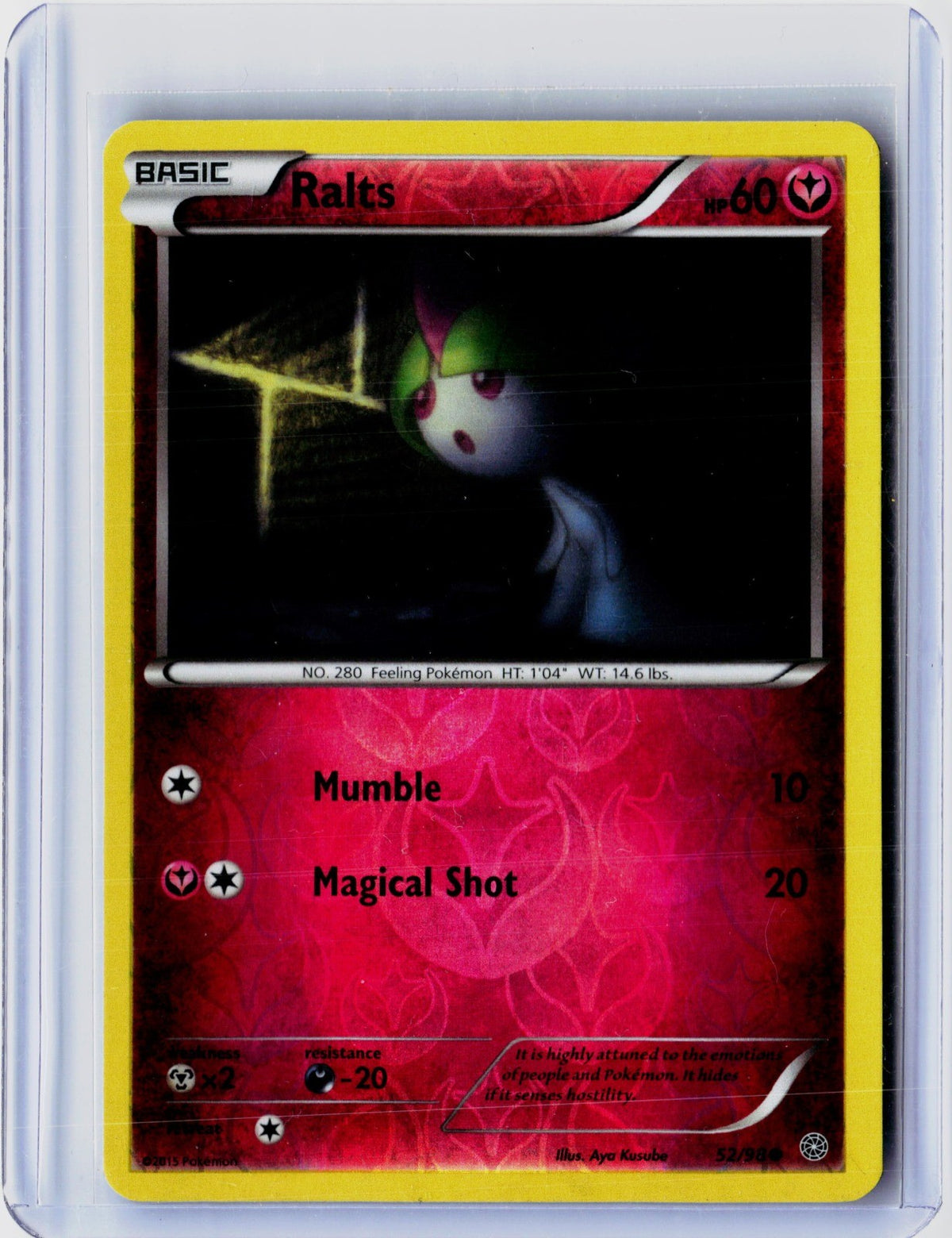 Ralts Reverse Holo Common XY - Ancient Origins 52/98 NM