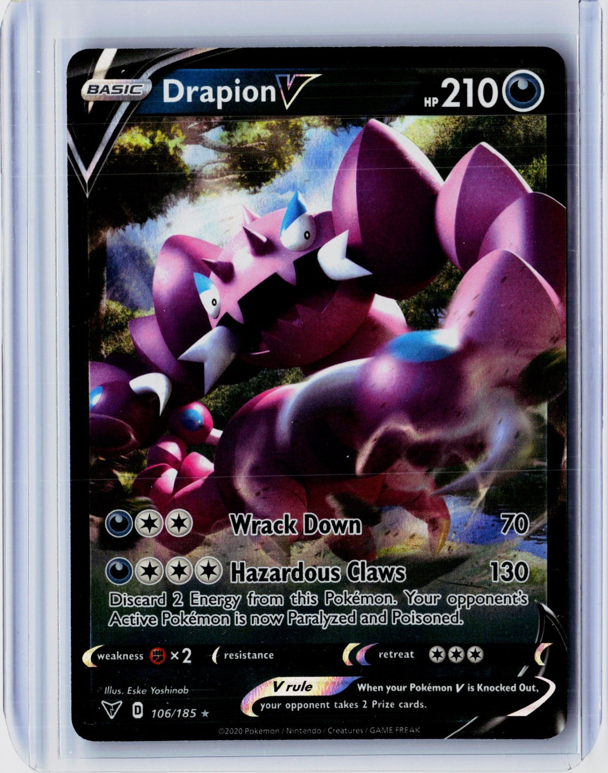Drapion V Holo Ultra Rare SWSH04: Vivid Voltage 106/185 NM